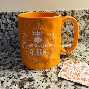 Pumpkin Spice Queen Coffee Tea Cup Mug Orange NEW Fall Halloween Thanksgiving